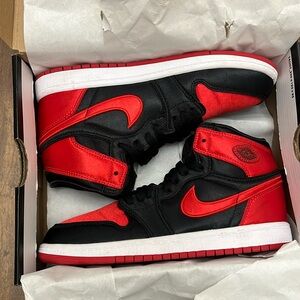Jordan 1 Retro High Satin Bred OG (PS) 3Y=to W size 4.5!